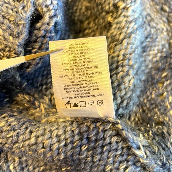 Noble Outfitters Denver Pointelle Pullover Sweater LARGE Blue Coastal Cowgirl - Picture 8 of 11